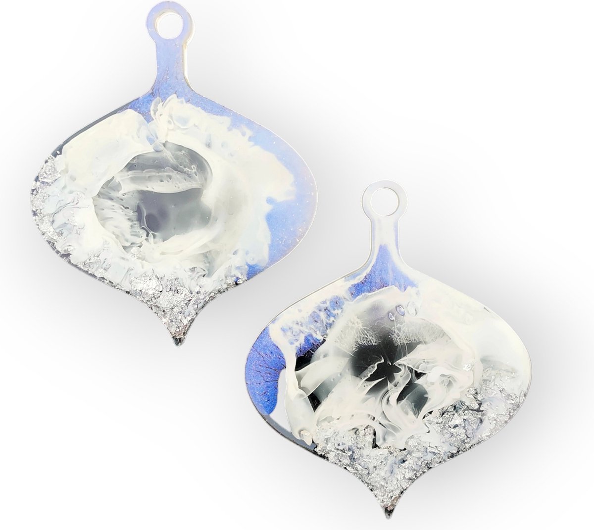 Resin Art JR: Unieke hoogwaardige kwaliteit epoxy kersthangers / Handgemaakte kerstdecoratie / Kerstversiering