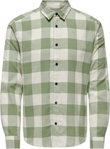 Only & Sons Overhemd Onsgudmund Ls Checked Shirt Noos 22007112 Hedge Green Mannen Maat - S