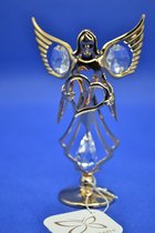 Engel plaqué or 24k avec cristaux de Bohême