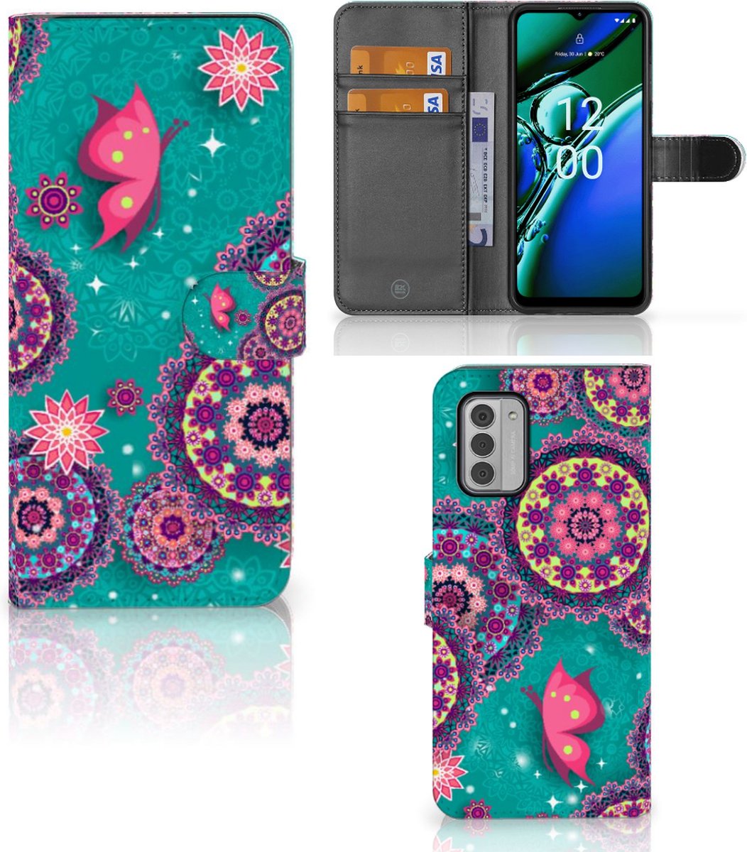 Nokia G42 Hoesje Cirkels en Vlinders