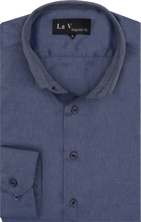 Chemise homme La V coupe classique avec jean bleu sans repassage S