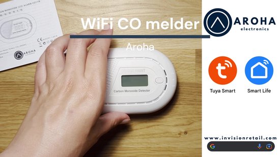 Détecteur de Monoxyde de Carbone Connecté - Batterie de 10 ans - Wifi avec  Tuya & Smartlife App