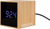 Karlsson - Wekker Mini Cube Bamboe
