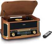 Bol.com Classic Phono Retro Platenspeler - Bluetooth - Auto-stop -Radio CD en Cassettespeler - TCD-2551WD - Hout aanbieding