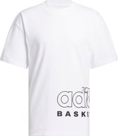 adidas Performance adidas Basketball Select T-shirt - Heren - Wit- XL