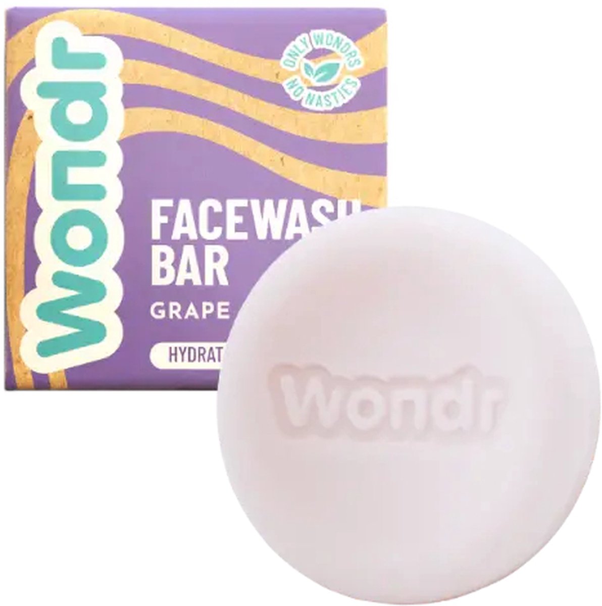 Goedkoopste facewash bar - alle huidtypes - wondr grape vitality