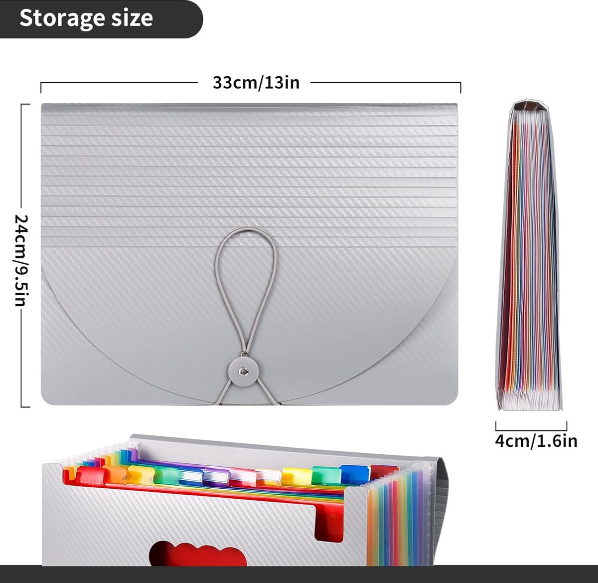 Trieur Document ÉTendre Le Dossier De Fichiers A6 Taille 13 Pochettes Portable AccordéOn Dossier