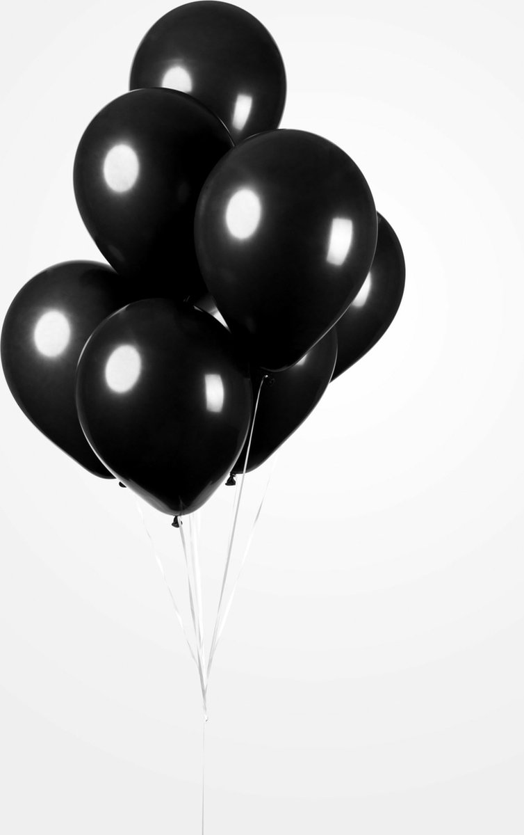 Ballonnen zwart - 30 cm - 50 stuks