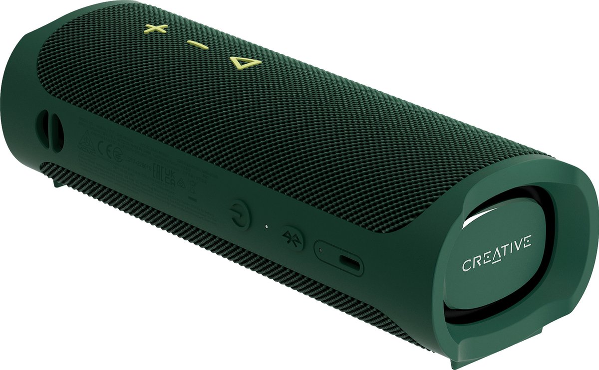 Creative MUVO Go dragbaare luidspreker - IPX7 waterdicht, Bluetooth 5.3, tot 18 uur batterijduur (groen)
