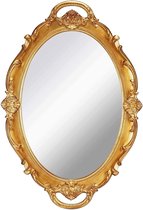 Vintage spiegel kleine wandspiegel hangspiegel 36,8 x 25,4 cm ovaal goud