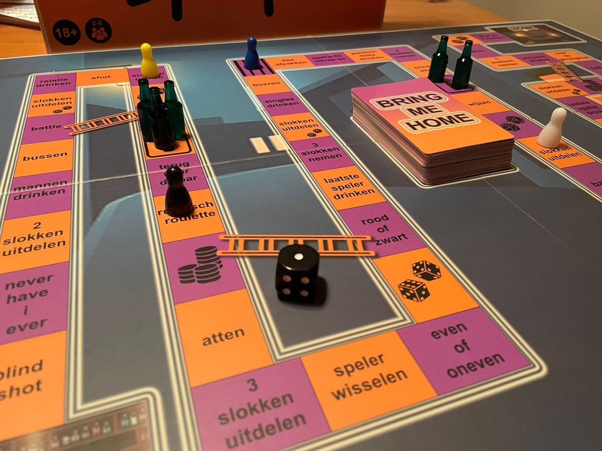 Drankspel / drinkspel bordspelletje ludo ergernis 19-delig