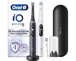 Oral-B iO 8 Wit en Zwart - Elektrische Tandenborstels - Duopack