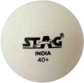 Stag Seam Plastic Tafeltennisbal, 40 mm, Pak van 12 (Wit) | Plastic | STAG Ball Soft Pro Tennisbal | Ballen voor Training, Toernooien en Recreatief Spelen | Duurzaam voor Indoor/Outdoor Spel