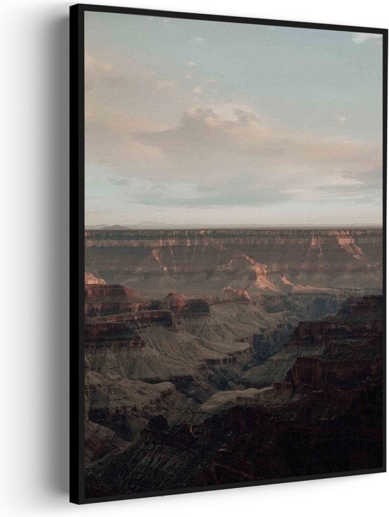 Akoestisch Schilderij De Grand Canyon Rechthoek Verticaal Pro L (72 X 100 CM) - Akoestisch paneel - Akoestische Panelen - Akoestische wanddecoratie - Akoestisch wandpaneel