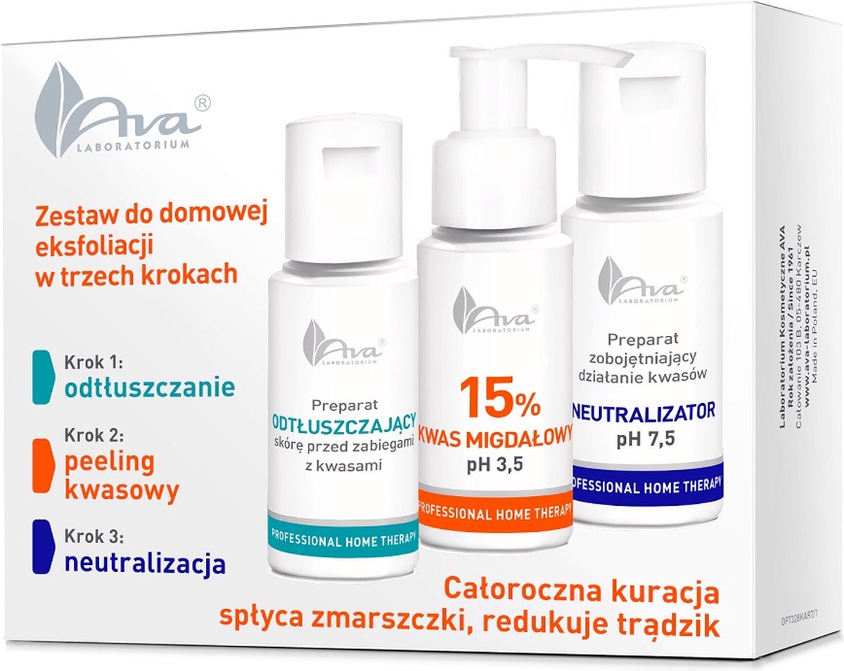Professional Home Therapy driestaps scrubkit met mandelzuur voor thuisgebruik