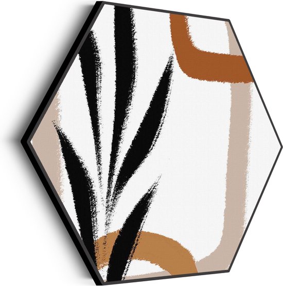 Akoestisch Schilderij Naturel tinten scandinavisch 02 Hexagon Basic M (60 X 52 CM) - Akoestisch paneel - Akoestische Panelen - Akoestische wanddecoratie - Akoestisch wandpaneelKatoen M (60 X 52 CM)