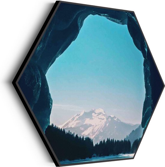 Akoestisch Schilderij Winter dreams Hexagon Basic L (100 X 86 CM) - Akoestisch paneel - Akoestische Panelen - Akoestische wanddecoratie - Akoestisch wandpaneel