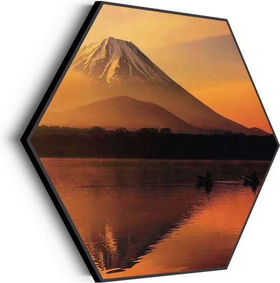 Akoestisch Schilderij Fuji Hexagon Basic M (60 X 52 CM) - Akoestisch paneel - Akoestische Panelen - Akoestische wanddecoratie - Akoestisch wandpaneel