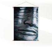 Textielposter Het Zilvere Hoofd L (85 X 60 CM) - Wandkleed - Wanddoek - Wanddecoratie