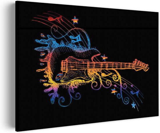 Tableau Acoustique Guitare Rectangle Horizontal Pro M (85 X 60 CM) - Panneau acoustique - Panneaux acoustiques - Décoration murale acoustique - Panneau mural acoustique