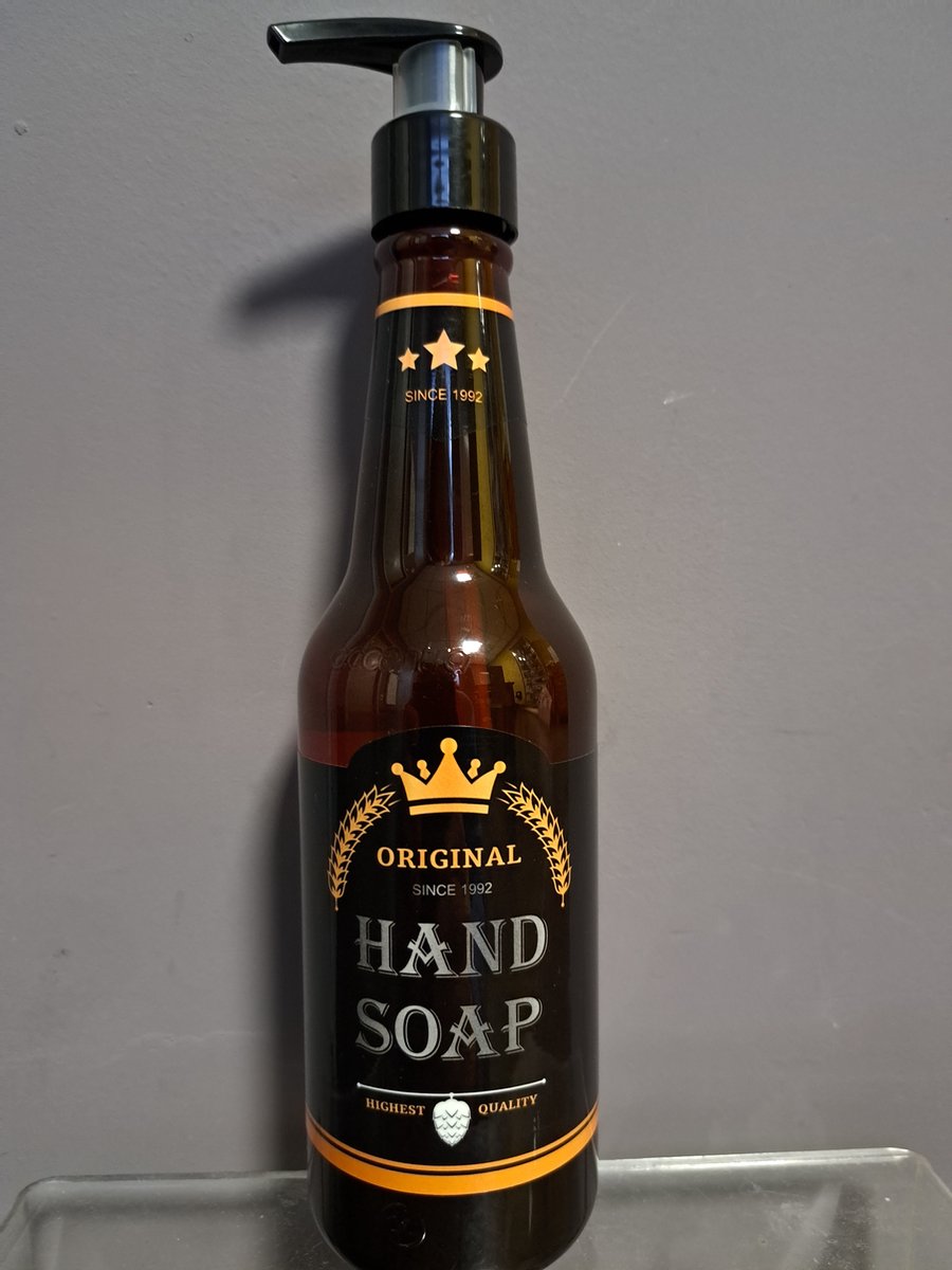 Goedkoopste AC Brew handzeep bierfles look 330 ml - oak citrus bruine fles- leuk geschenk - mannen -verjaardag - kerst kado- vader dag - grappig