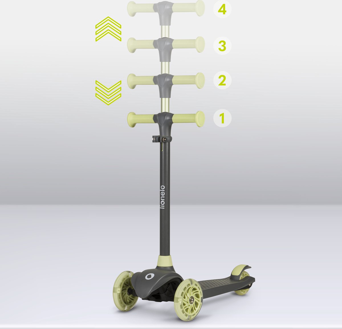 Lionelo Jessy Kinderstep - step 3 wielen - leeftijdsgroep 3+ - max 50kg - LED verlichting in de wielen - hoogte verstelbaar 65-70-75-80 cm — afbeelding 12