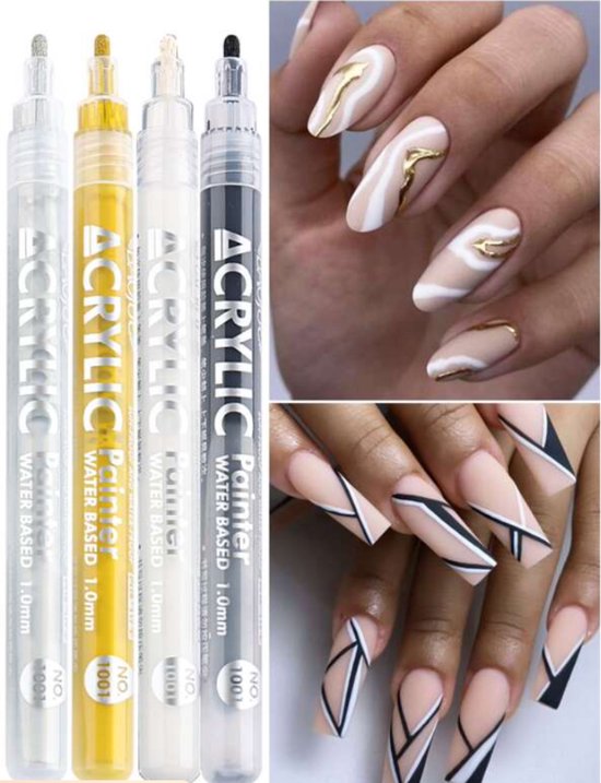 Stylo pour nail Art GUAPÀ® | Marqueurs graffiti pour le nail Art |  Décoration' ongle |... | bol