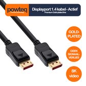 Powteq premium - Actieve Displayport kabel - 7.5 meter - Displayport 1.4 - Ingebouwde signaalversterking - Gold-plated