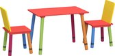 Kindertafel twee stoeltjes potlood pen design - speeltafel bouwtafel tekentafel kinderkamer