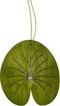 Lotus blad hanger - hout - 10 cm - lichtgroen