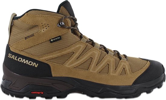 Salomon X Ward Leather Mid GTX - GORE-TEX - Heren Wandelschoenen Trekking Schoenen Bruin 471818 - Maat EU 40 UK 6.5