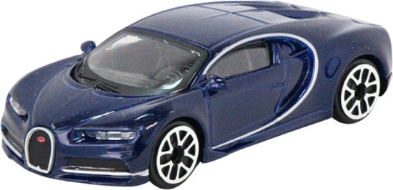 Bugatti Chiron (Donkerblauw) (10 cm) 1/43 Bburago {Modelauto - Schaalmodel - Miniatuurauto - Speelgoed}