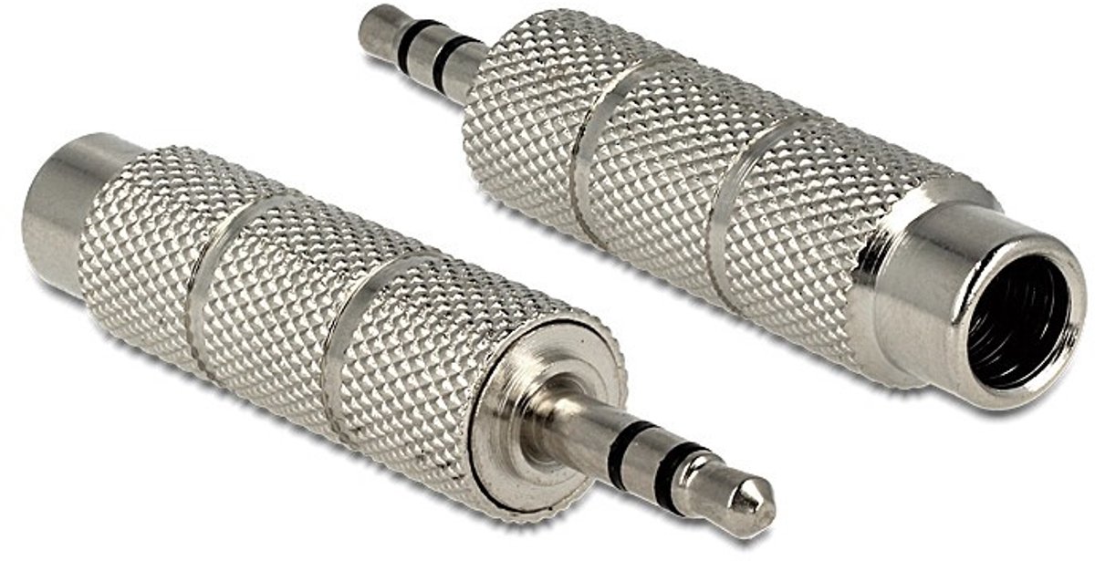 Adapter stereo 3,5 mm stekker naar 6,35 mm aansluiting 3 pin