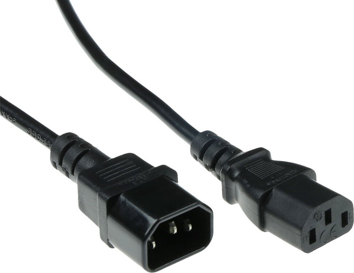 ACT Netsnoer C13 - C14 zwart 0,3 m AK5164