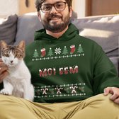 Groningen Noël Hoodie Green Moi Eem Candy Cane - Taille L - Unisex Fit - Costumes de Noël pour femmes et hommes