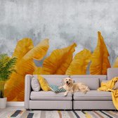Fotobehangkoning - Behang - Vliesbehang - Fotobehang Bananenbladeren - Jungle - Botanisch - 300 x 210 cm