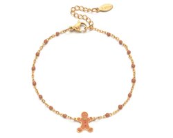 Plux Fashion Taaitaai Pop Armband - Goud - 2mm/17cm + 3cm verlengstuk - Sieraden - Gouden Armband - Xmas Bracelet - Stainless Steel - Sieraden - Schakel Armband - Sieraden Cadeau - Luxe Style - Duurzame Kwaliteit - Kerst - Black Friday
