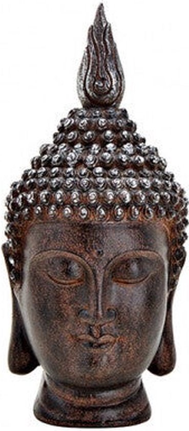 Boeddha - Boeda - Buddha - beeld - hoofd - kop - poly - bruin - kerstkado - inspiratie - idee