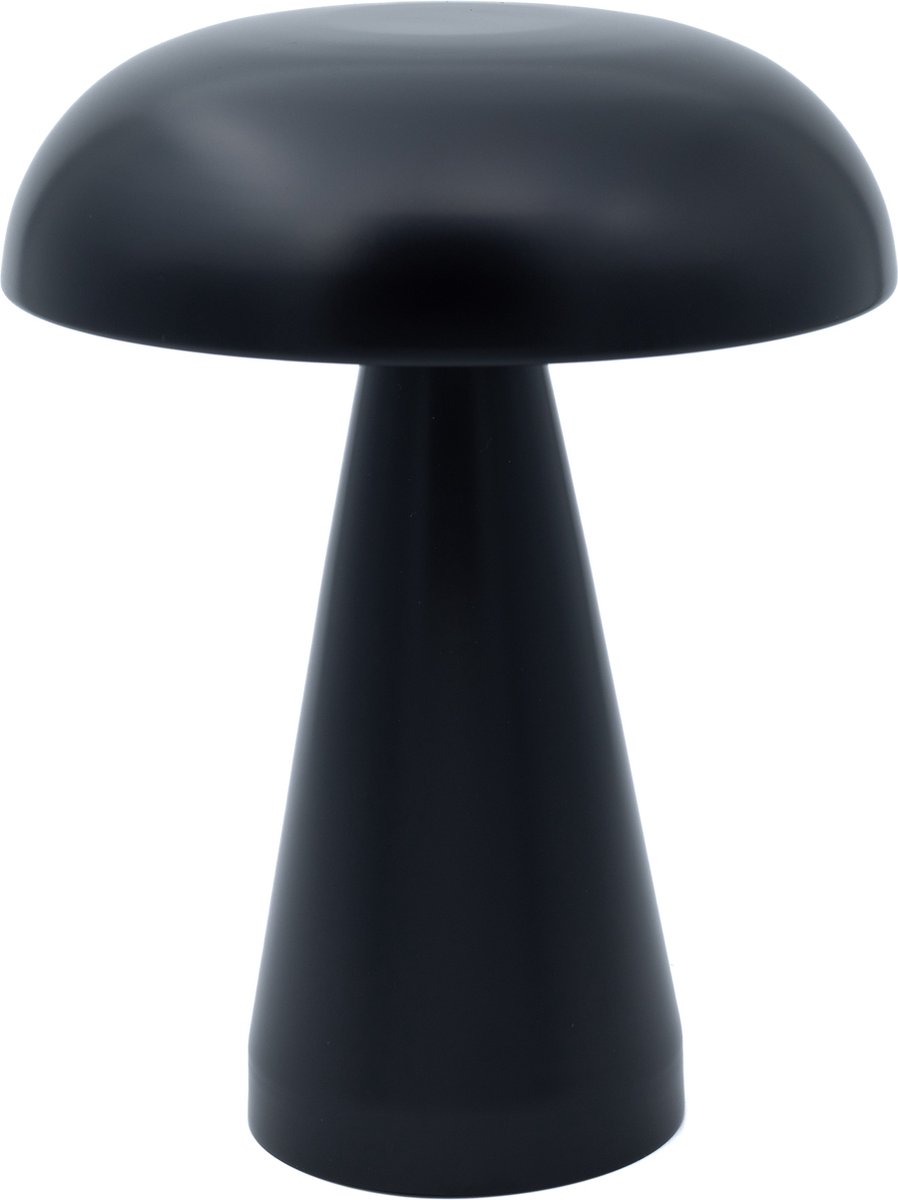 Luxus Europe - Draadloze Tafellamp Touch - Sofia - Zwart - 21cm - Tafellamp Slaapkamer - Decoratieve tafellamp - Oplaadbaar - Dimbaar