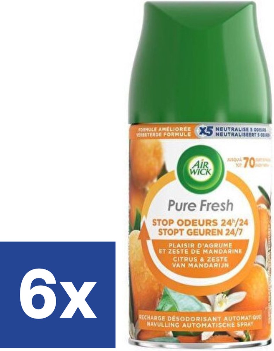 Airwick Pure Freshmatic Refill Citrus & Mandarijn - 6 x 250 ml