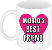 Bellatio Decorations Cadeau koffiemok voor beste vriendin - Worlds Best Friend - 300 ml