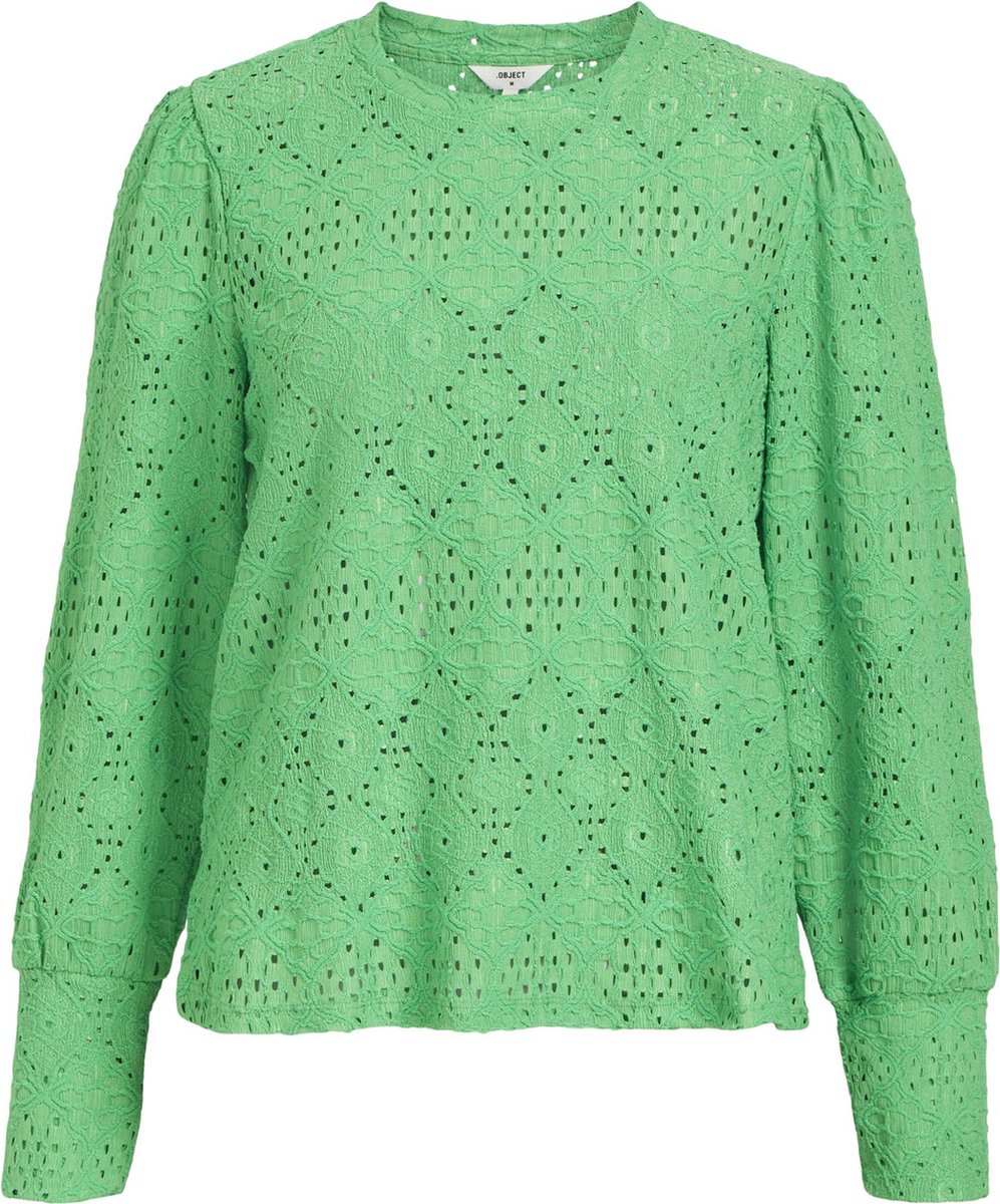 Object Blouse Objfeodora L/s Top Noos 23041023 Vibrant Green Dames Maat - M