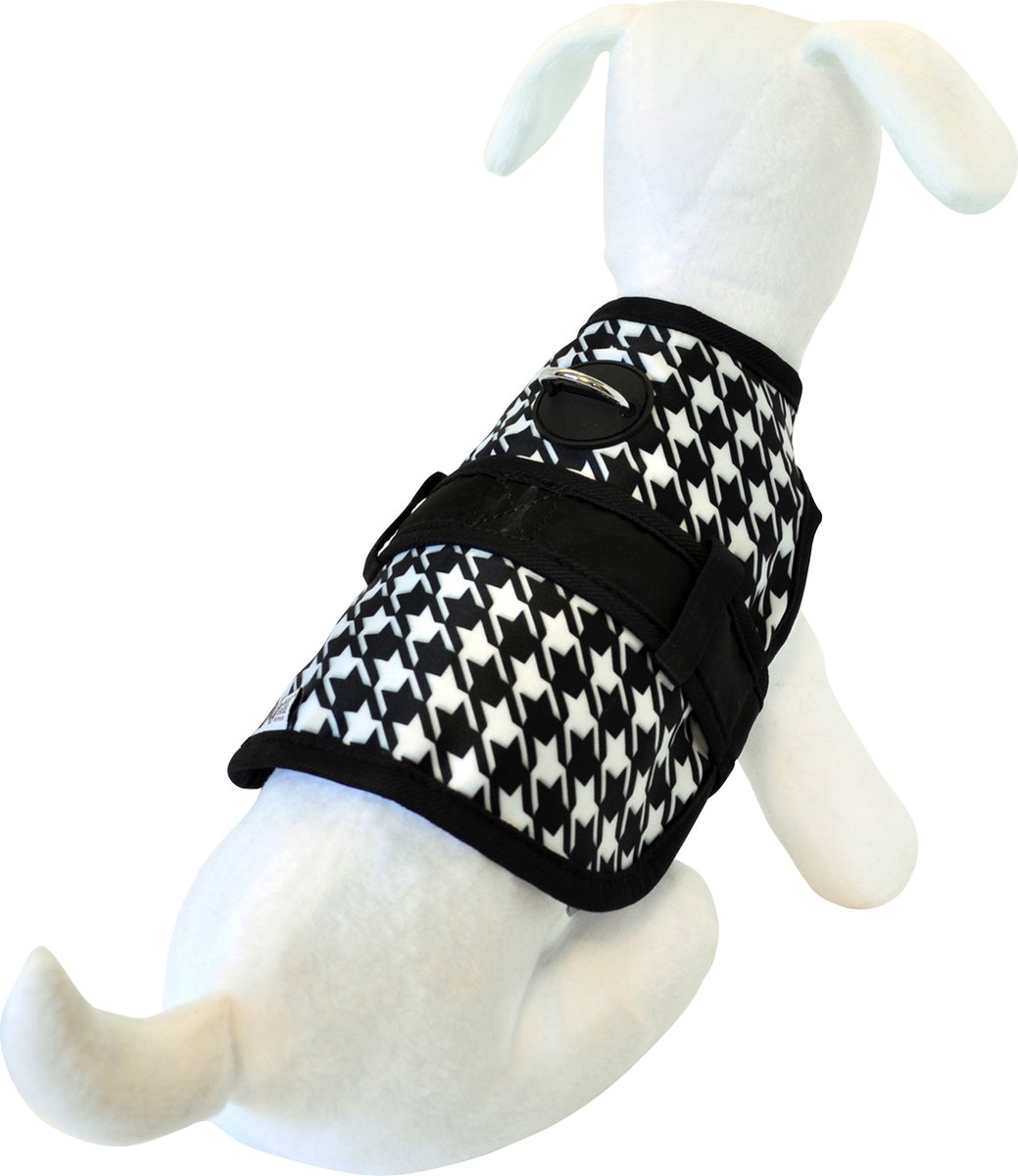 Martin sellier hondentuig jas avantgarde sherlock zwart / wit - M