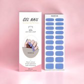NailGlow - Gel Nail Wraps - Paillettes bleues - Autocollants d’ongles en gel - Feuille d’ongle en gel - Enveloppements d’ongles - Autocollants d’ongles en gel - Nail Art - Feuille d’ongle