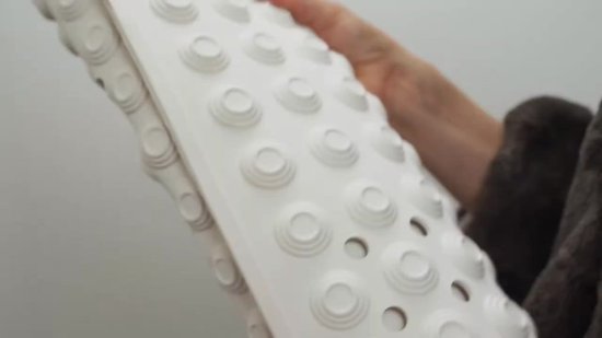 Tatkraft Detail antislip douchemat, rubberen badmat met 134 grijpende