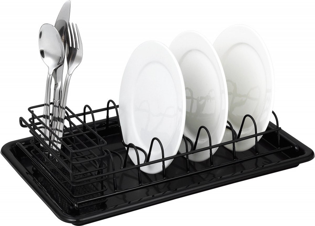 Goedkoopste Kinghoff 1478 - Keukenrek - afdruiprek - zwart