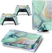 PS5 Disk - Console Skin - Arctic Marble - PS5 sticker - 1 console en 2 controller stickers