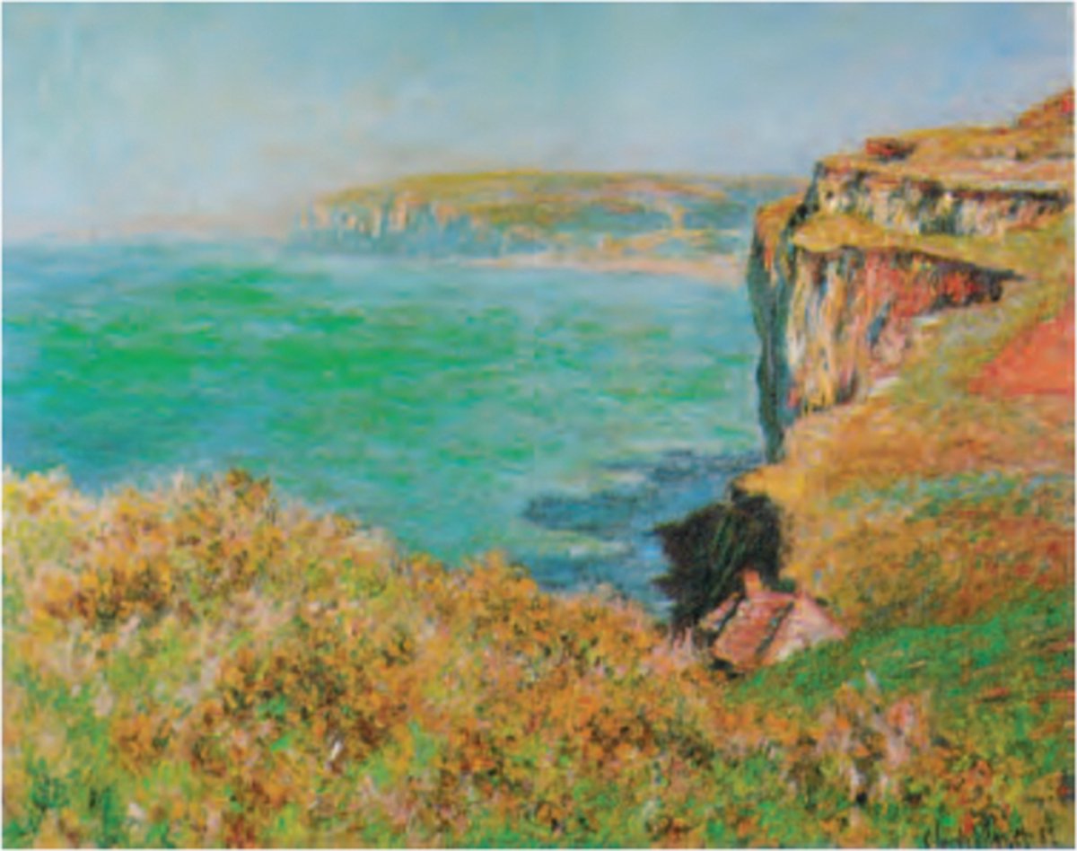 Catch Projecten Mini kunstposter - Claude Monet - Klif in Varengeville - 24x30 cm Multicolor