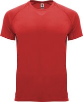 Rood Unisex Sportshirt korte mouwen Bahrain merk Roly maat 3XL