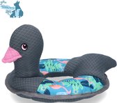 CoolPets Ring o’Ducky – 12x36x20 cm - Verkoelend hondenspeeltje – Hondenspeelgoed met pieper – Drijft op water - Flamingo print